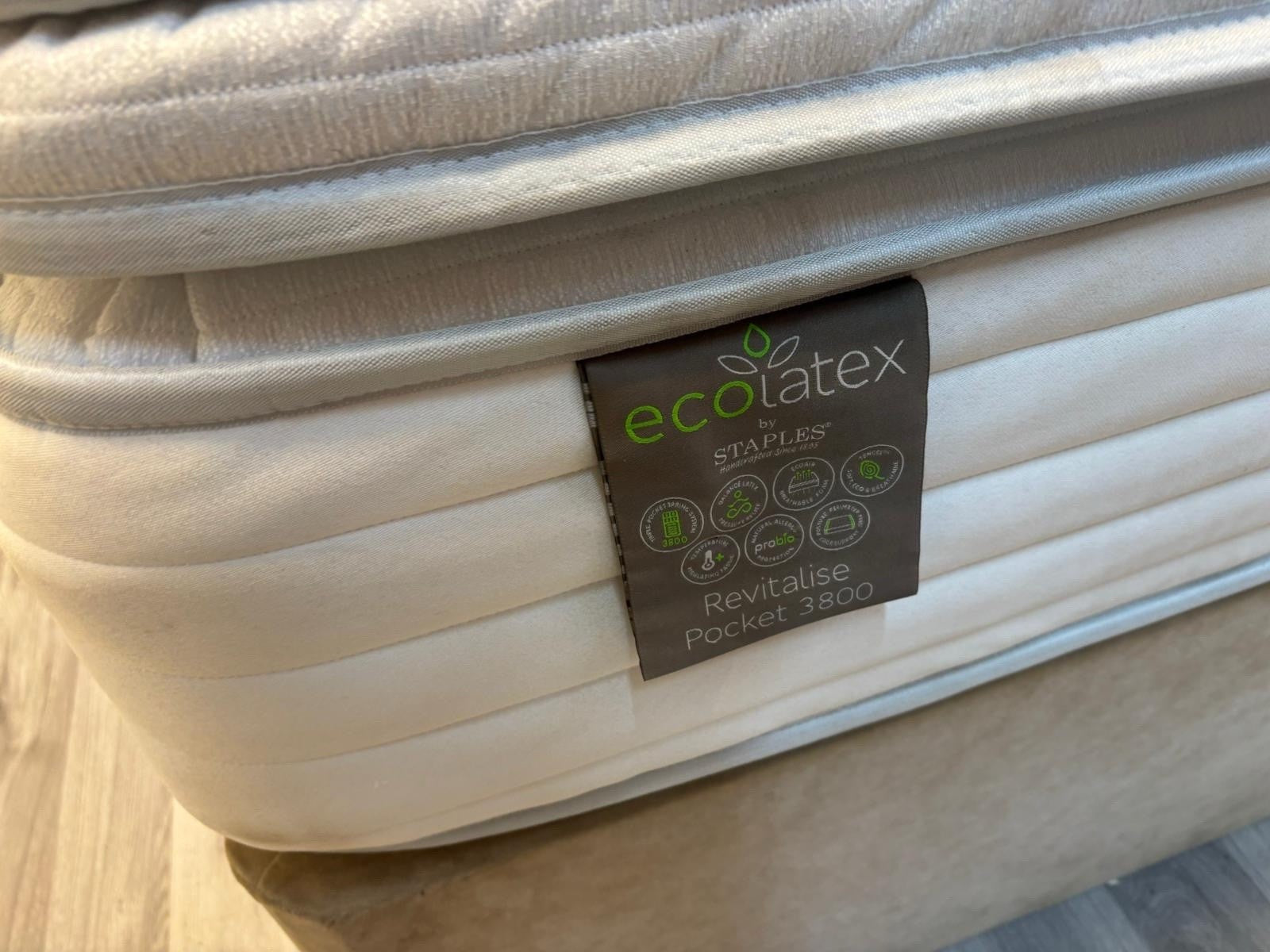 Staples and Co Revitalise Eco Latex Pocket 3800 Mattress 6FT Superking RRP £1899 - Home Furniture Interiors