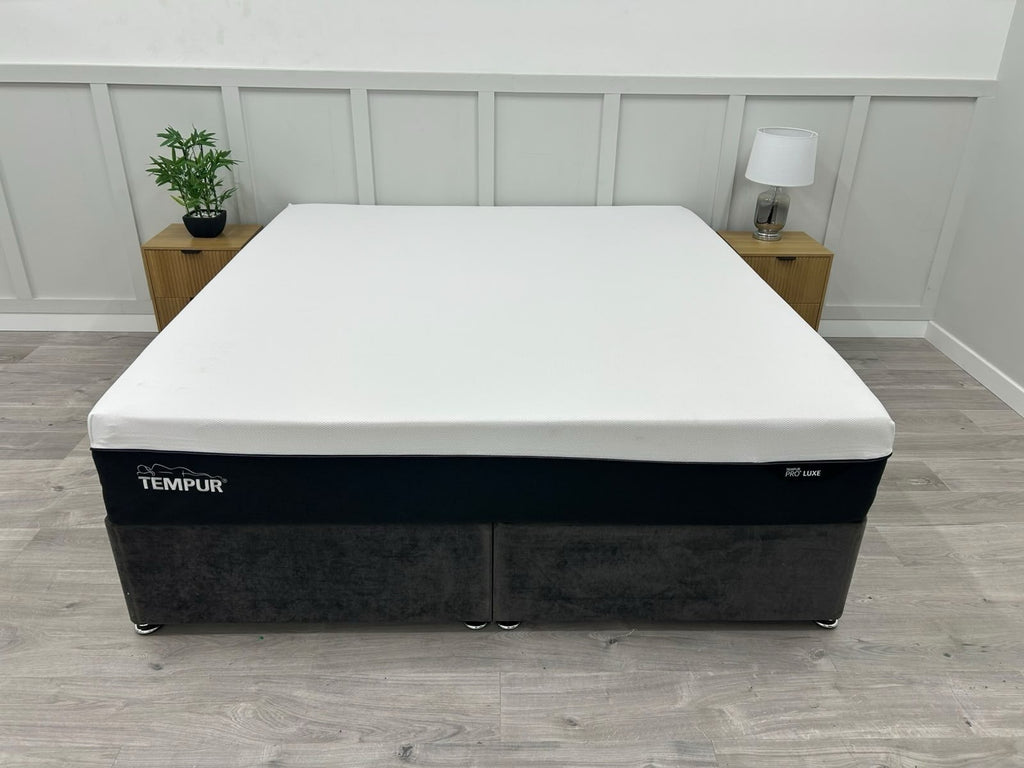 Tempur Pro Luxe Soft 6FT Super King mattress displayed with a plush, quilted surface and supportive edge in a bedroom setting.