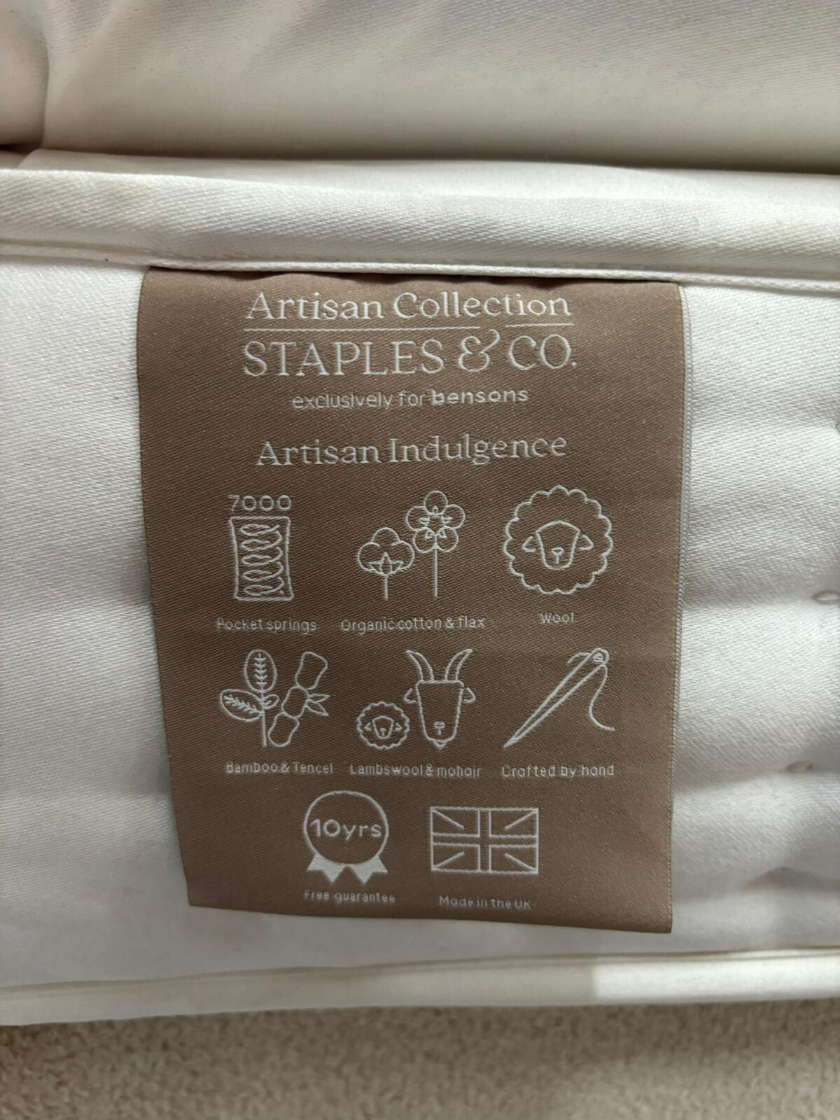 Staples and Co Artisan Indulgence Mattress 5FT Kingsize - RRP £1,799 Medium - Home Furniture Interiors