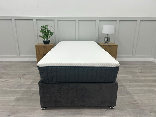 Emma Premium Hybrid 3FT Single mattress in white, shown from above against a plain background