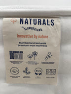 Slumberland Naturals Premium Wool Mattress 4FT 6 Double, Medium , RRP £1049