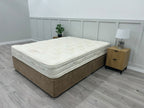 Hypnos Luxurious Earth 02 4FT6 Double mattress with medium firmness, showcasing plush fabric and supportive construction.