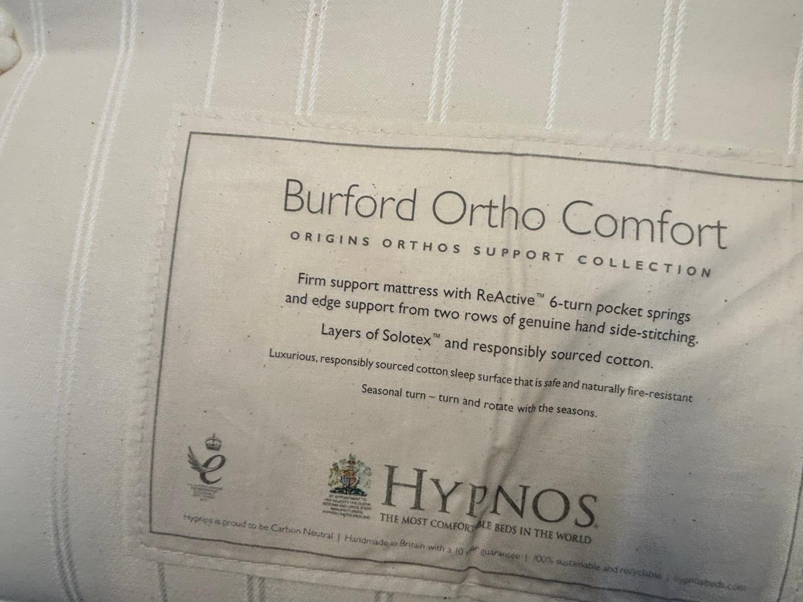 Hypnos Burford Ortho Comfort 6FT SuperKing Mattress - RRP £2,327 - Home Furniture Interiors