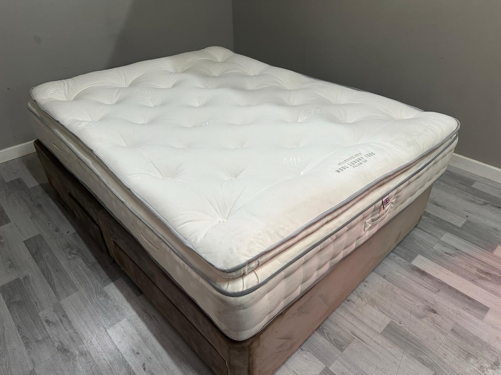 Millbrook Wool Luxury 1500 Pocket Pillow Top Mattress 6FT Superking - RRP £1269 - Home Furniture Interiors