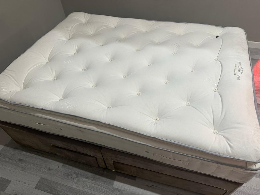 Millbrook Wool Luxury 1500 Pocket Pillow Top Mattress 6FT Superking - RRP £1269 - Home Furniture Interiors
