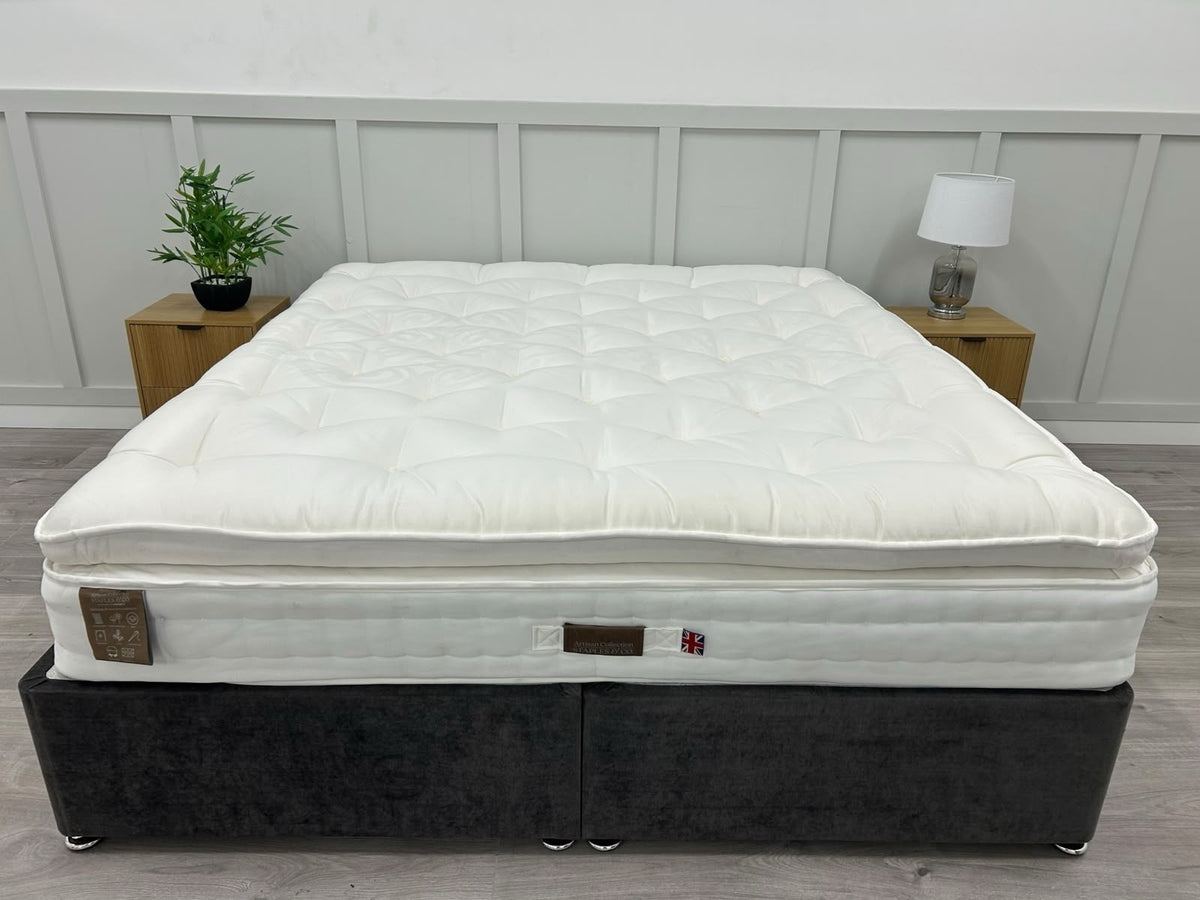 Staples Staples and Co Artisan Pure Decadence 5FT Kingsize mattress with plush, firm comfort, featuring a luxurious fabric cover.