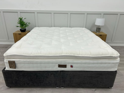Staples Staples and Co Artisan Pure Decadence 5FT Kingsize mattress with plush, firm comfort, featuring a luxurious fabric cover.