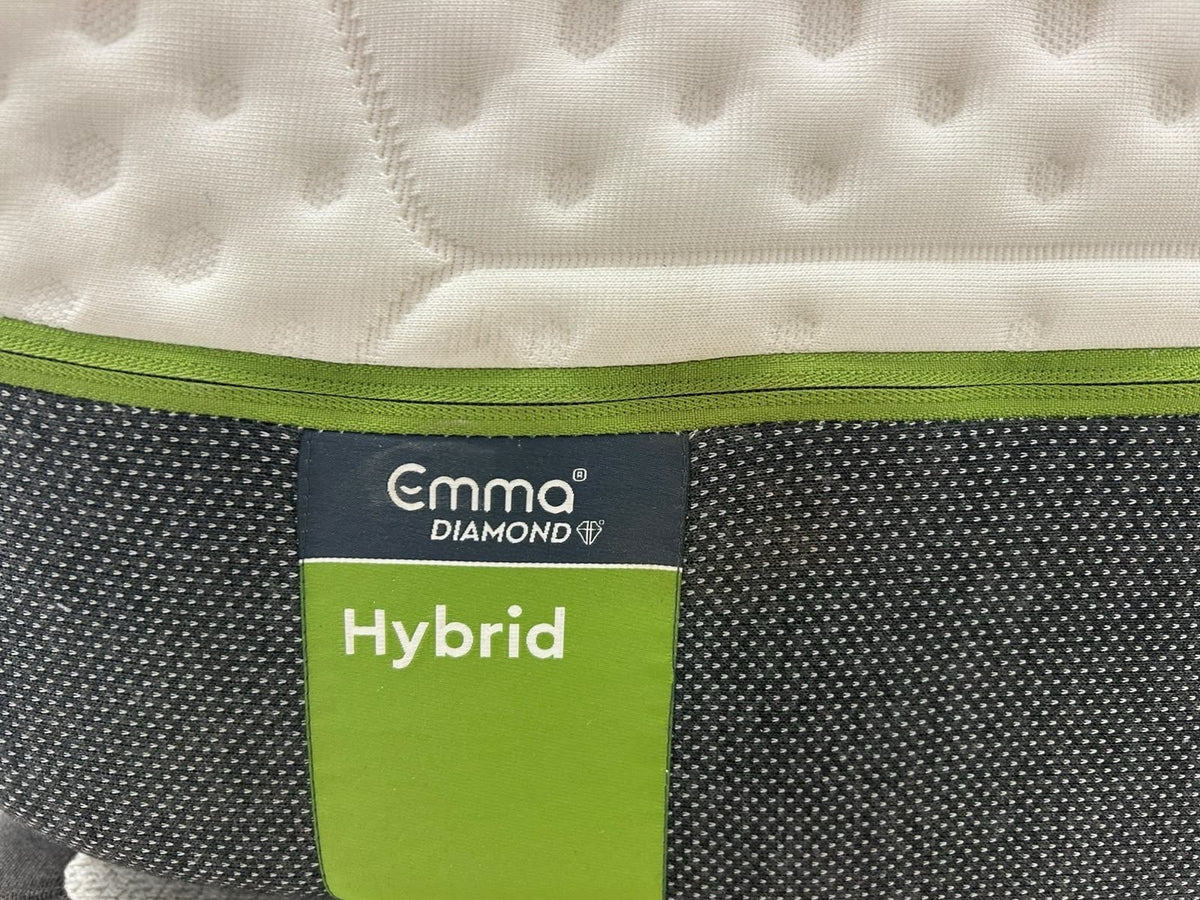 Emma Diamond Hybrid 6FT Superking Mattress with medium-firm support, featuring a plush top layer and durable edge support.