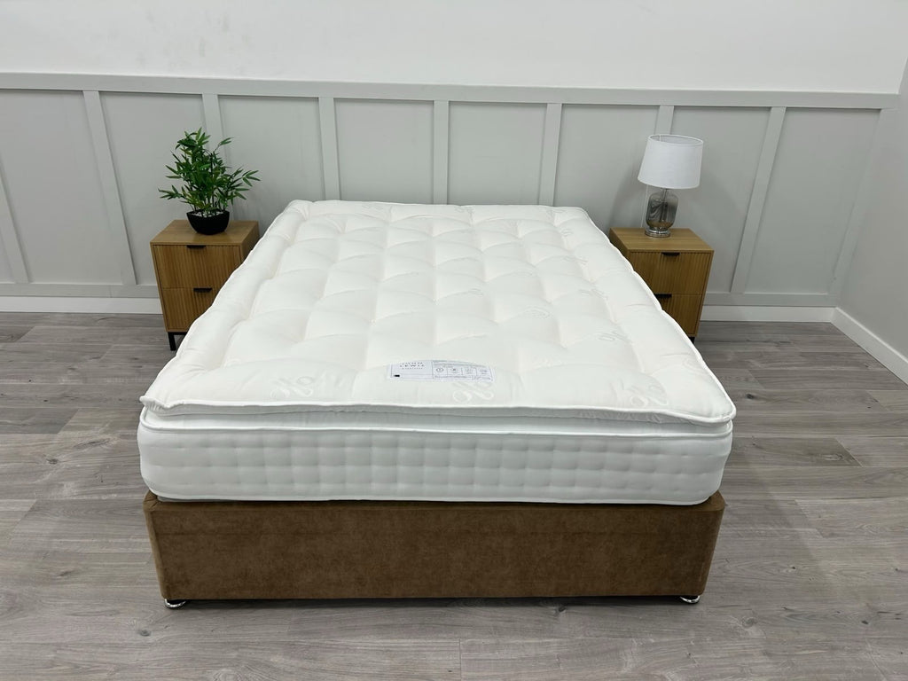 John Lewis Waitrose Wool 1800 Pillowtop Mattress, Medium 5FT Kingsize RRP £1199
