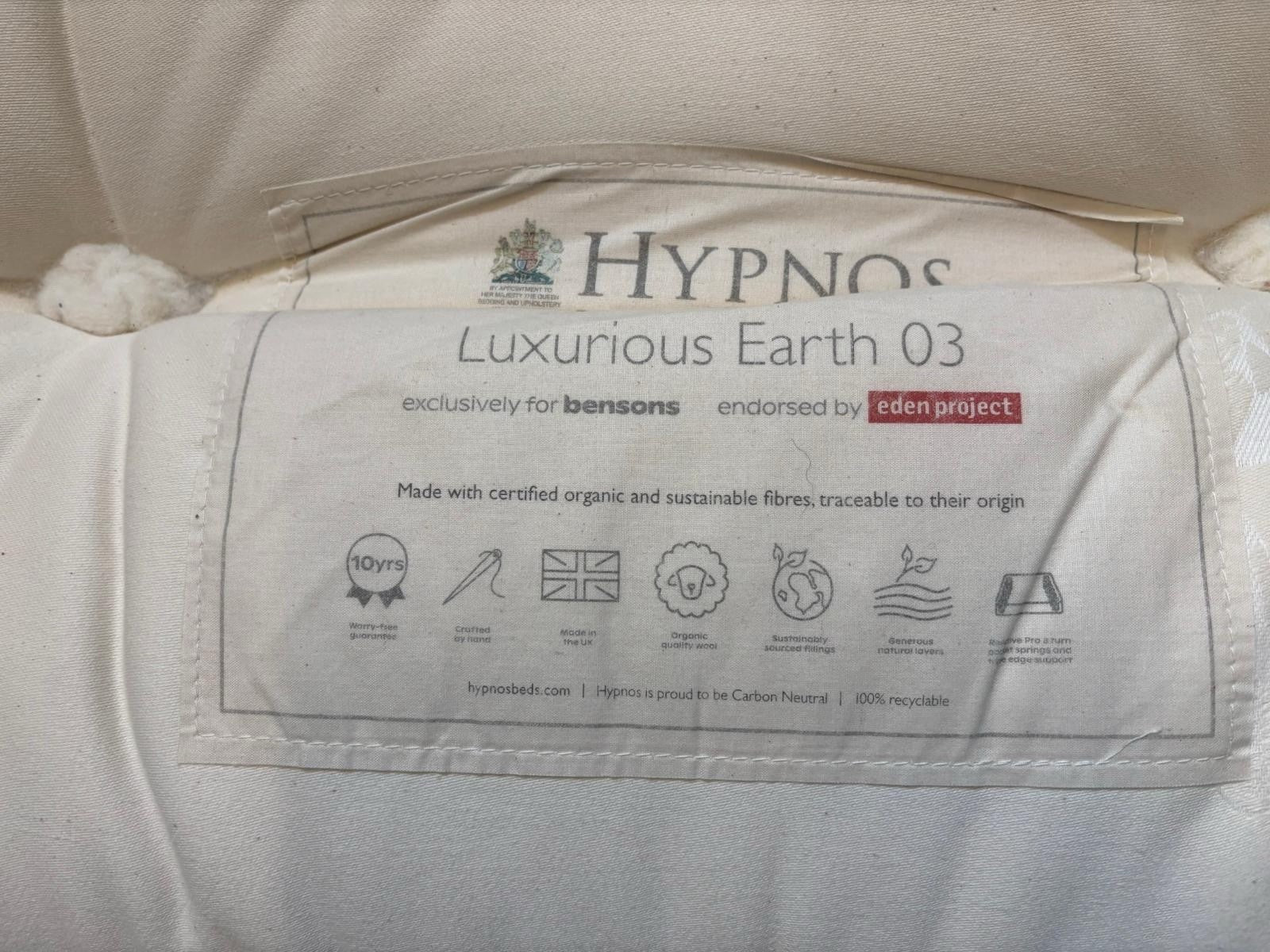 Hypnos Luxurious Earth 03 Double 4FT 6 Mattress - RRP £2599 Medium - Home Furniture Interiors