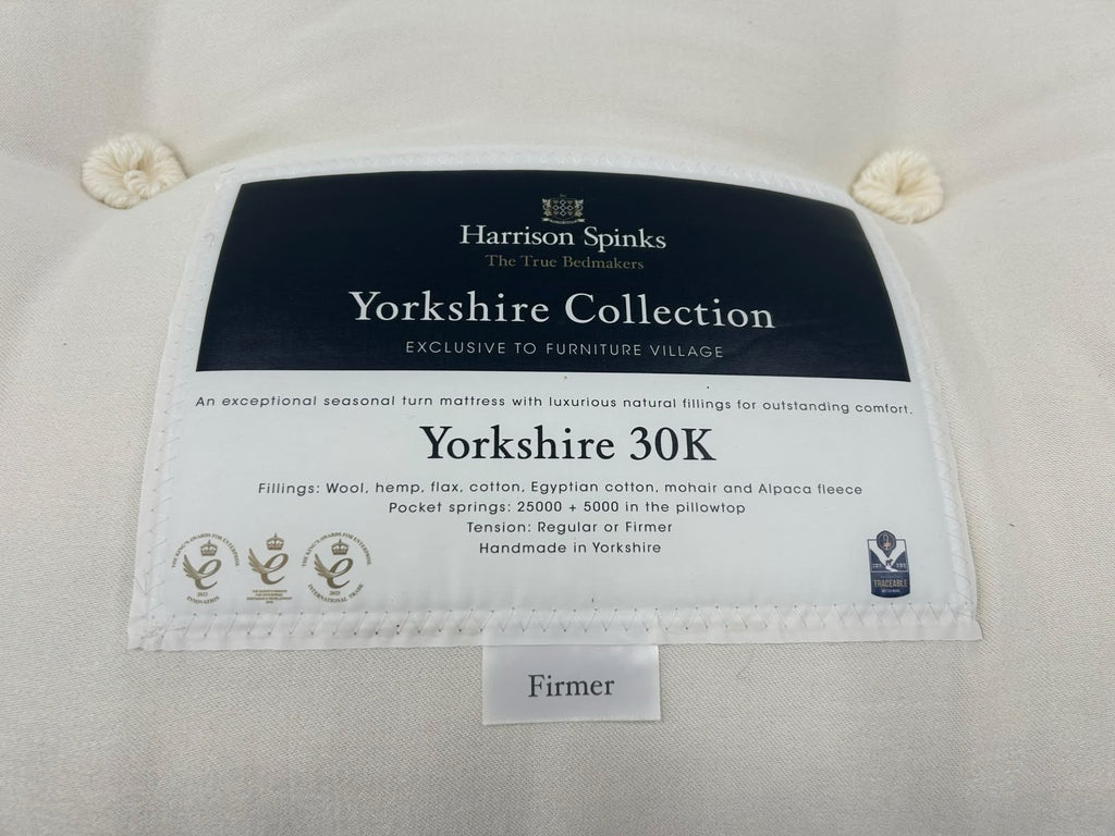 Harrison Spinks Yorkshire 30,000 / Pure Elegance Inc Topper 6FT Superking Firmer