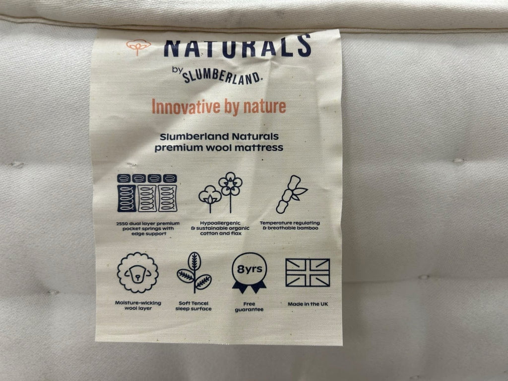 Slumberland Natural Wool Premium 5FT Kingsize Mattress RRP £1399 Firm
