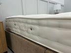 Hypnos Luxurious Earth 02 double 4ft6 mattress with medium support, showcasing plush fabric and detailed stitching.
