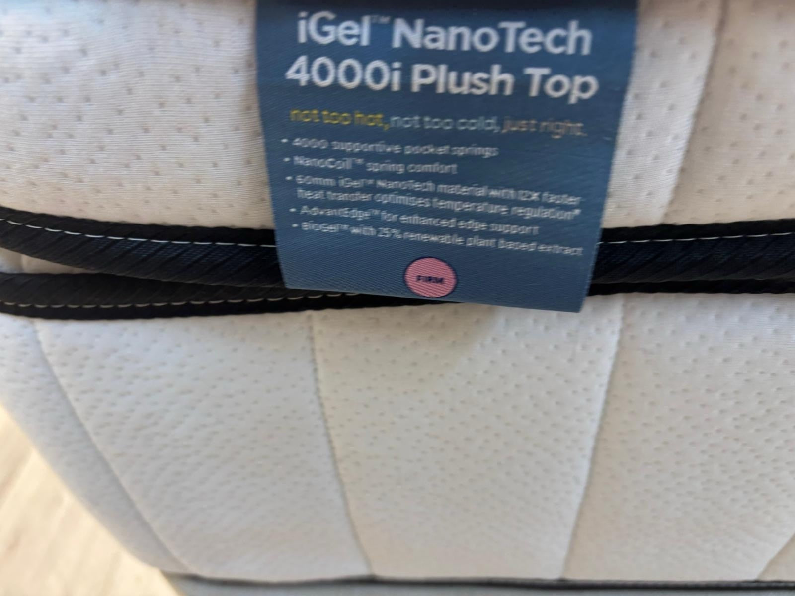 iGel NanoTech 4000i Plushtop Mattress 4fT 6 Double RRP £1699 - Home Furniture Interiors
