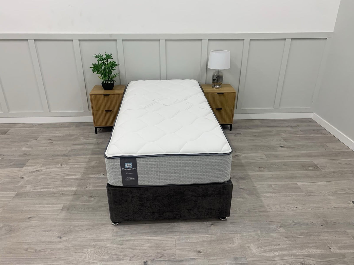 Sealy Posturepedic Elevate Blackwood 3FT Single firm mattress in side profile