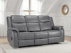 Grey Leather 3 Seater Electric Recliner Sofa