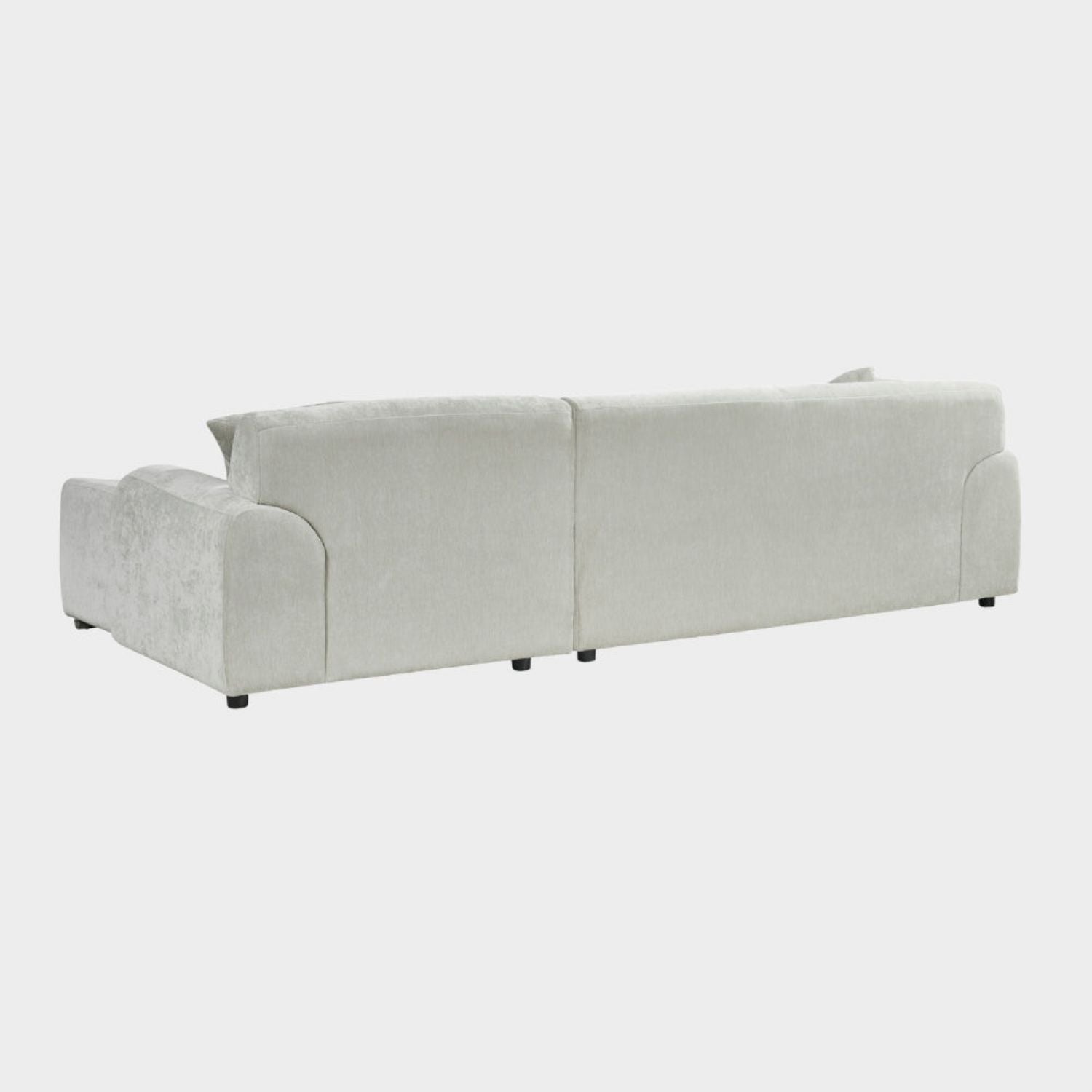 Beige Fabric Left Hand Facing Corner Sofa - Home Furniture Interiors