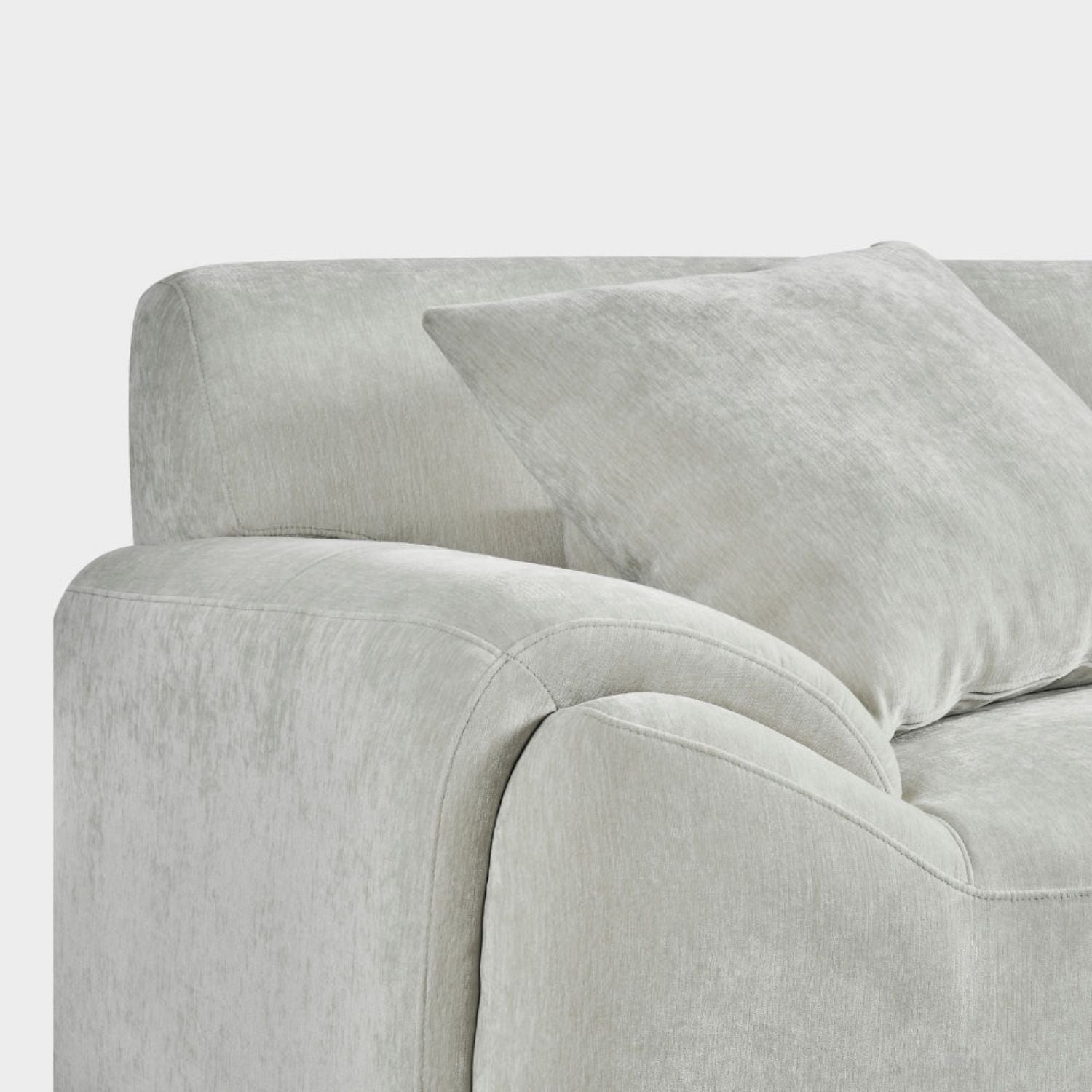 Beige Fabric Left Hand Facing Corner Sofa - Home Furniture Interiors