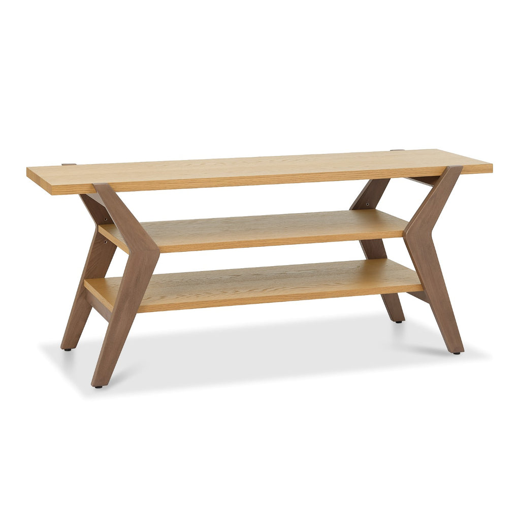 Light Weathered Oak TV Media Entertainment Unit Spider Legs - Home Furniture Interiors