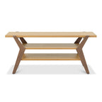 Light Weathered Oak TV Media Entertainment Unit Spider Legs - Home Furniture Interiors