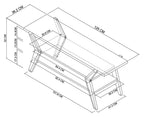 Light Weathered Oak TV Media Entertainment Unit Spider Legs - Home Furniture Interiors