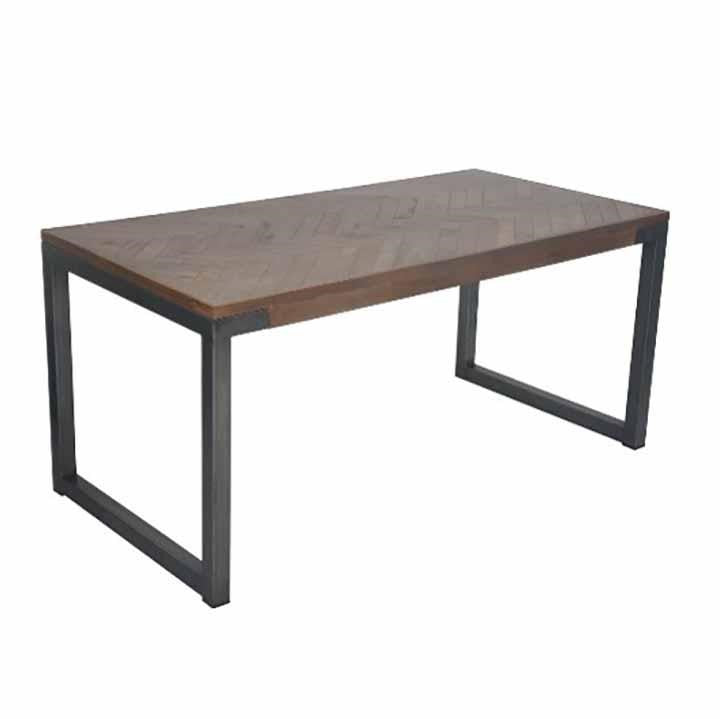 Industrial Style Brown Mango Wood Large 8 Seater Rectangular Dining Table