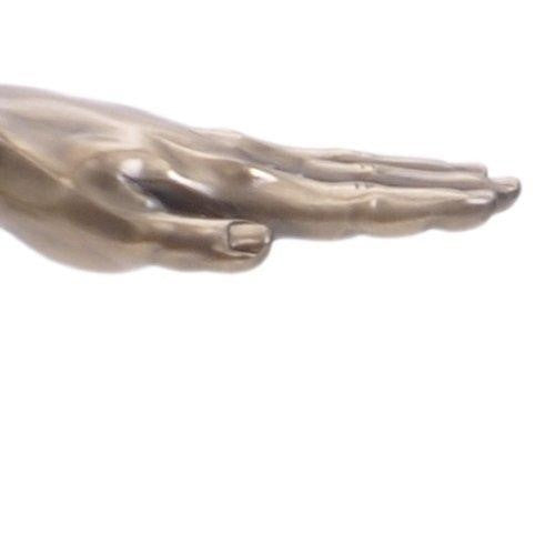 Antique Bronze Smooth Finish Large Male Sculpture with Outstretched Arms