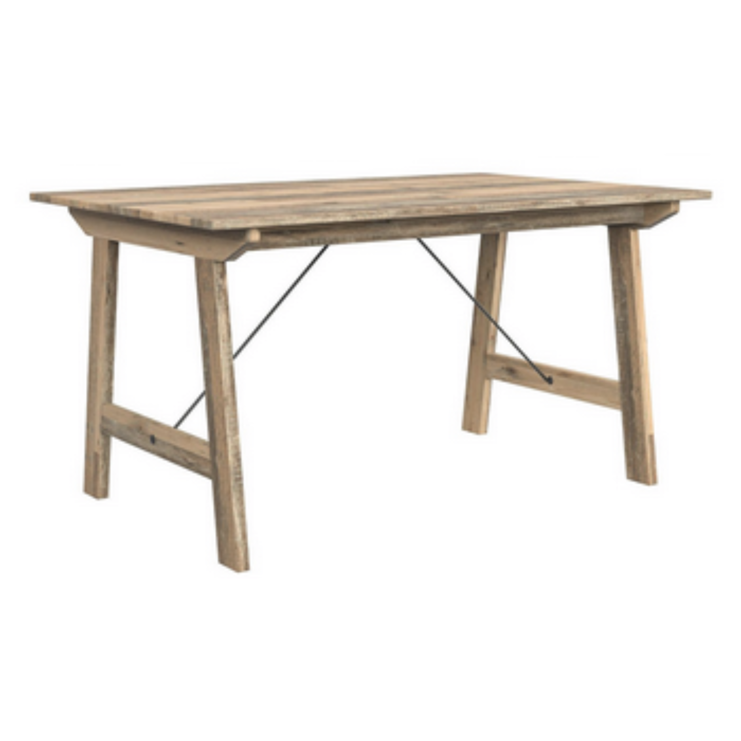 Modern Solid Pine Rectangular 4 Seater Dining Table