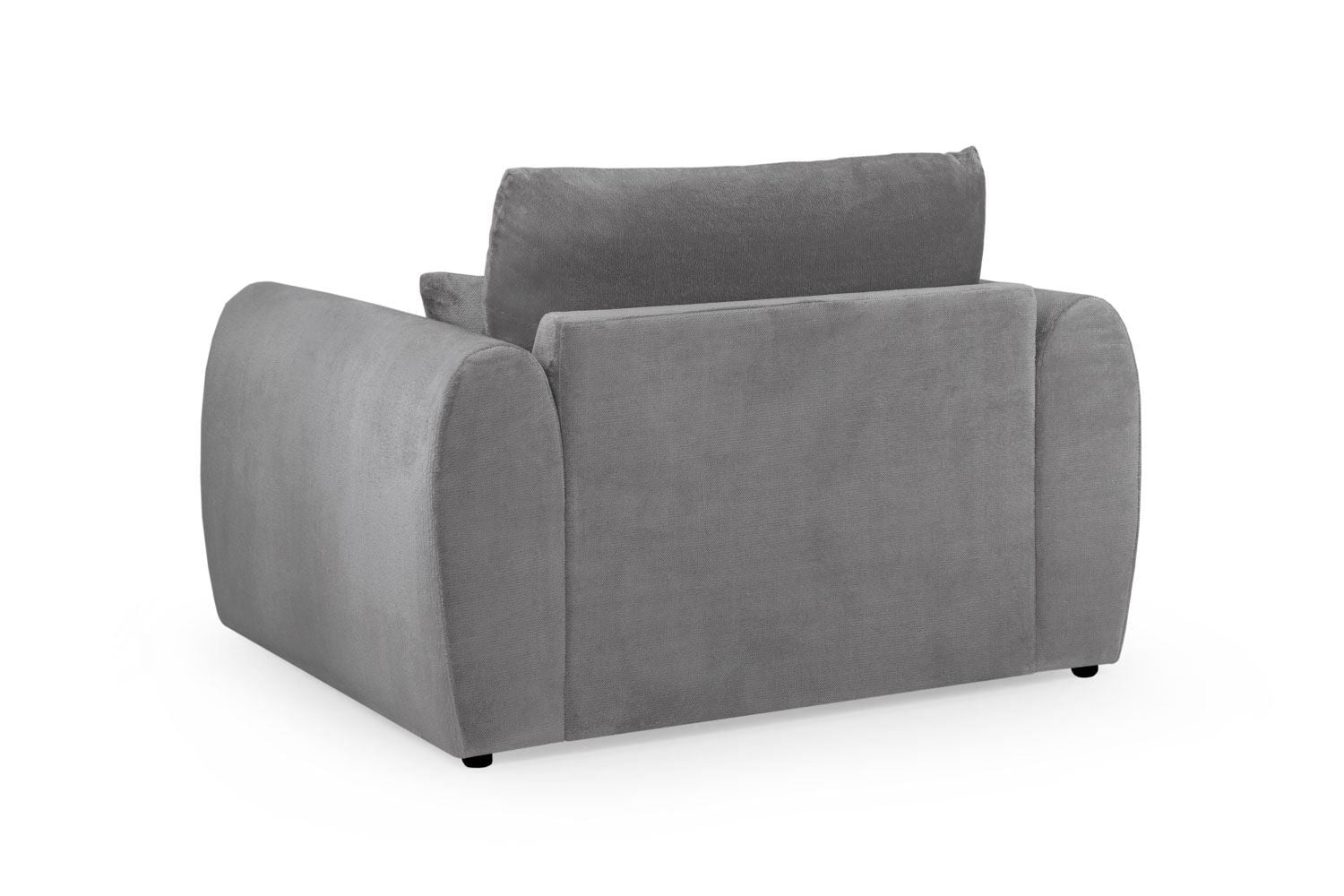 Grey Velvet Fabric Upholstery Armchair - Home Furniture Interiors