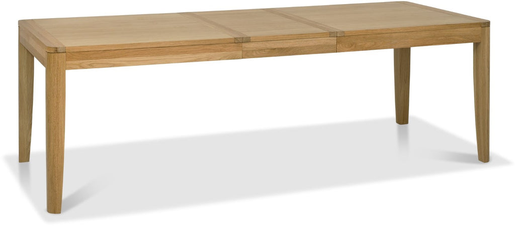 Oak Lacquer Finish Large Extending Dining Table 180 to 235cm