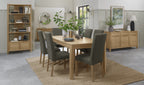 Oak Lacquer Finish Large Extending Dining Table 180 to 235cm - Home Furniture Interiors