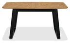 Rustic Oak and Peppercorn Medium Extending Dining Table - Home Furniture Interiors