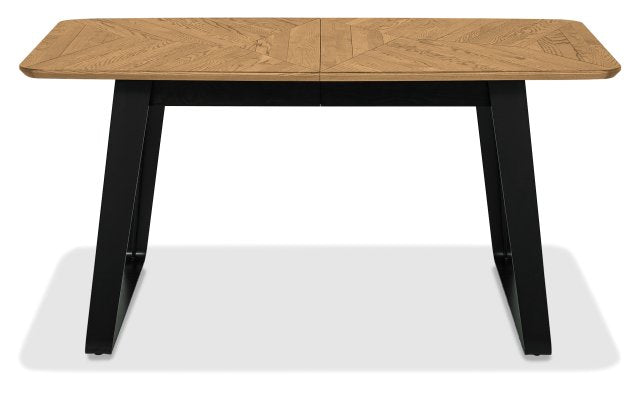 Rustic Oak and Peppercorn Medium Extending Dining Table - Home Furniture Interiors