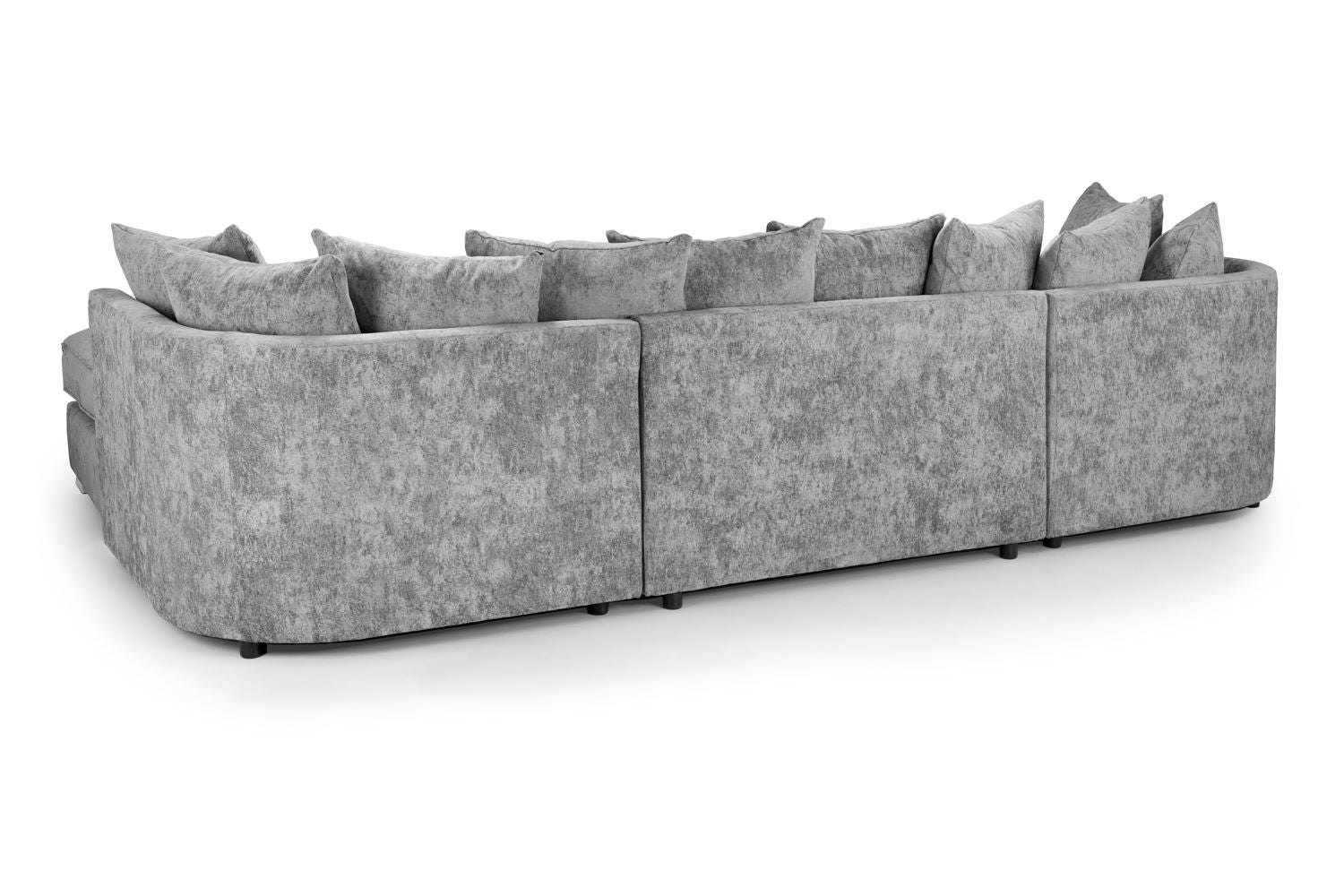 Platinum Fabric Scatterback Corner U Shape Sofa - Home Furniture Interiors