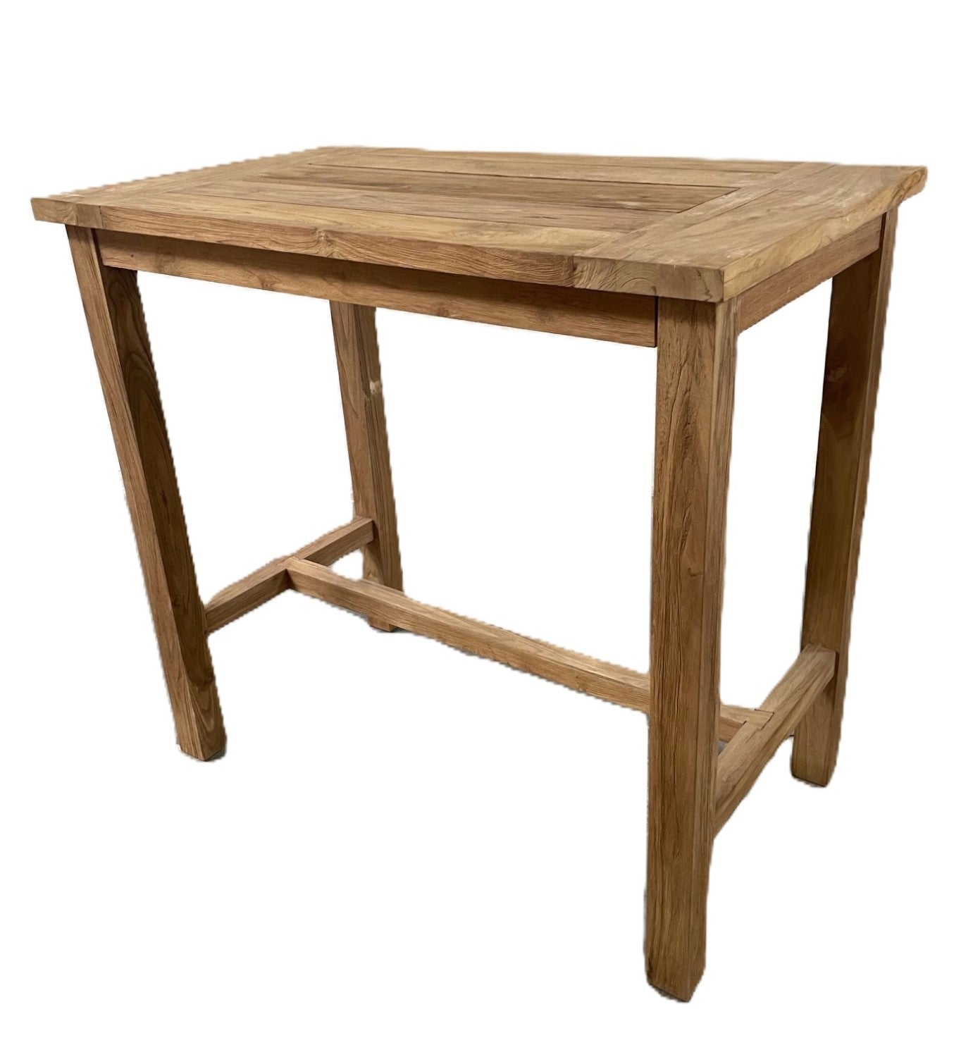 Natural Teak Wood Bar Table with Built In Chiller