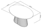 Grey Oiled Oak And Peppercorn 150cm Oval Dining Table - Home Furniture Interiors