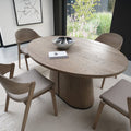 Grey Oiled Oak And Peppercorn 150cm Oval Dining Table
