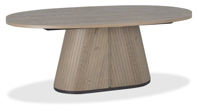 Grey Oiled Rustic Oak Peppercorn Large 200cm Dining Table - Home Furniture Interiors