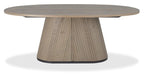 Grey Oiled Rustic Oak Peppercorn Large 200cm Dining Table - Home Furniture Interiors