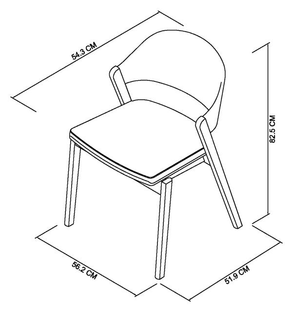 Grey Oiled Oak Carved Back Dining Chair Grey Fabric Seat - Home Furniture Interiors