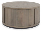 Grey Oiled Oak Peppercorn Round Coffee Table - Home Furniture Interiors