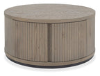 Grey Oiled Oak Peppercorn Round Coffee Table - Home Furniture Interiors