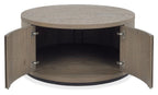 Grey Oiled Oak Peppercorn Round Coffee Table - Home Furniture Interiors