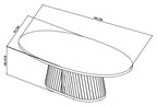 Grey Oiled Oak Oval Coffee Table With Peppercorn Legs - Home Furniture Interiors