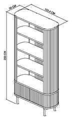 Grey Oiled Oak And Peppercorn Open Display Shelving Unit - Home Furniture Interiors
