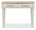 Grey 2 Drawer Console Table Scandi Oak Top And Handles - Home Furniture Interiors