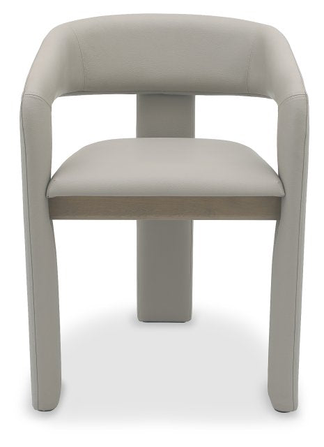 Grey Bonded Leather Upholstered Dining Chair - Home Furniture Interiors