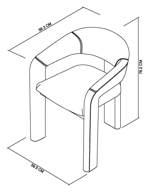 Grey Bonded Leather Upholstered Dining Chair - Home Furniture Interiors