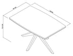 Light Weathered Oak 4 Seater Dining Table Cross Legs - Home Furniture Interiors
