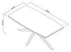 Light Weathered Oak 6 Seater Dining Table Cross Legs - Home Furniture Interiors